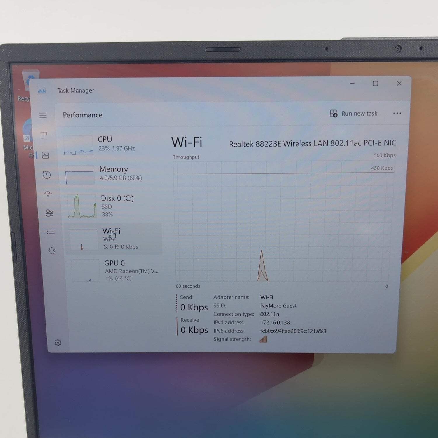 Asus Vivobook 15 F512D 15.6″ Ryzen 5 3500U 2.1GHz 8GB RAM 500GB SSD