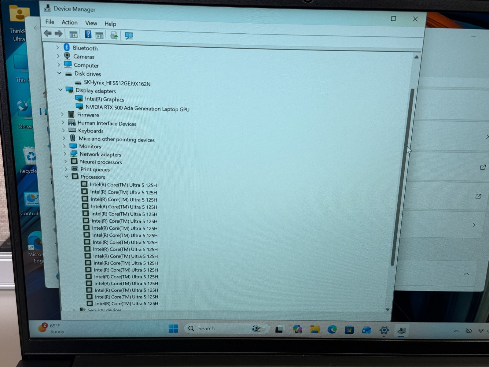 2024 LENOVO THINKPAD P14s GEN 5 14″ CORE ULTRA 5 125H 16GB 512GB SSD RTX 500 ADA
