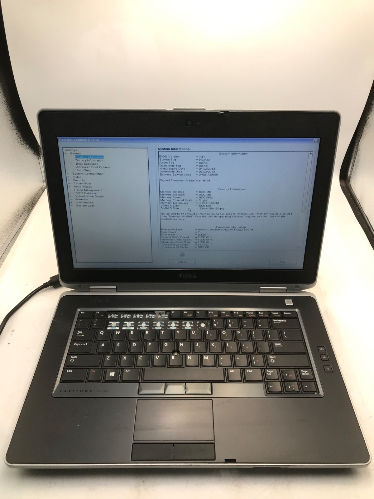 Dell Latitude E6430 Intel Core i3-3120M 2.5GHz 14″ Laptop-BIOS LOCKED-MZ