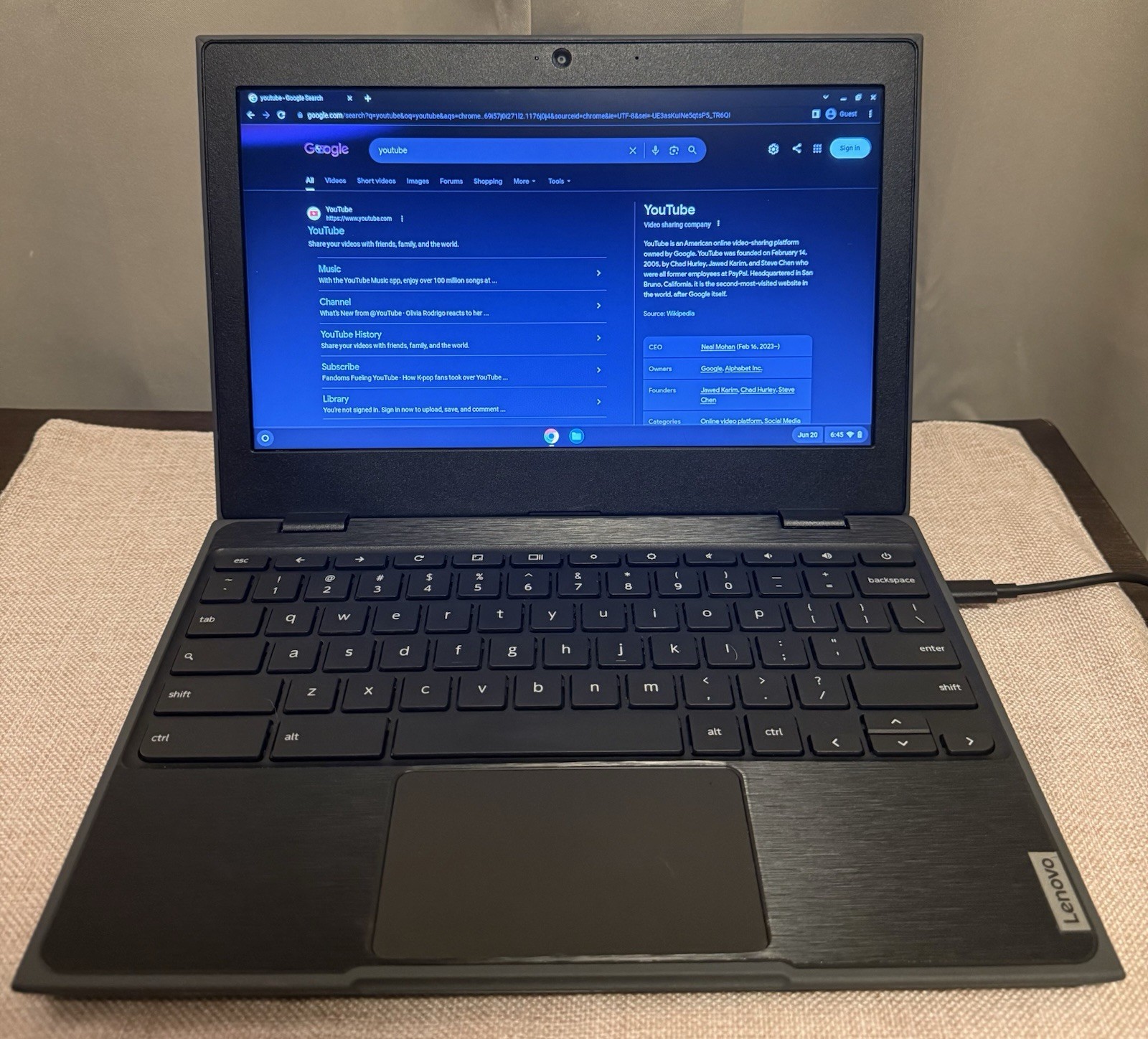 Laptop Lenovo 100e Gen 2 AST Chromebook 4GB 32GB WiFi Tested w/ Charger