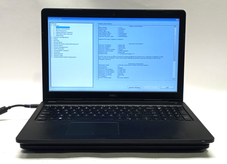 Lot of 2 Dell Latitude 3580 i5-7200U@2.50GHz 8GB RAM 128GB M.2 NO OS WH937*!