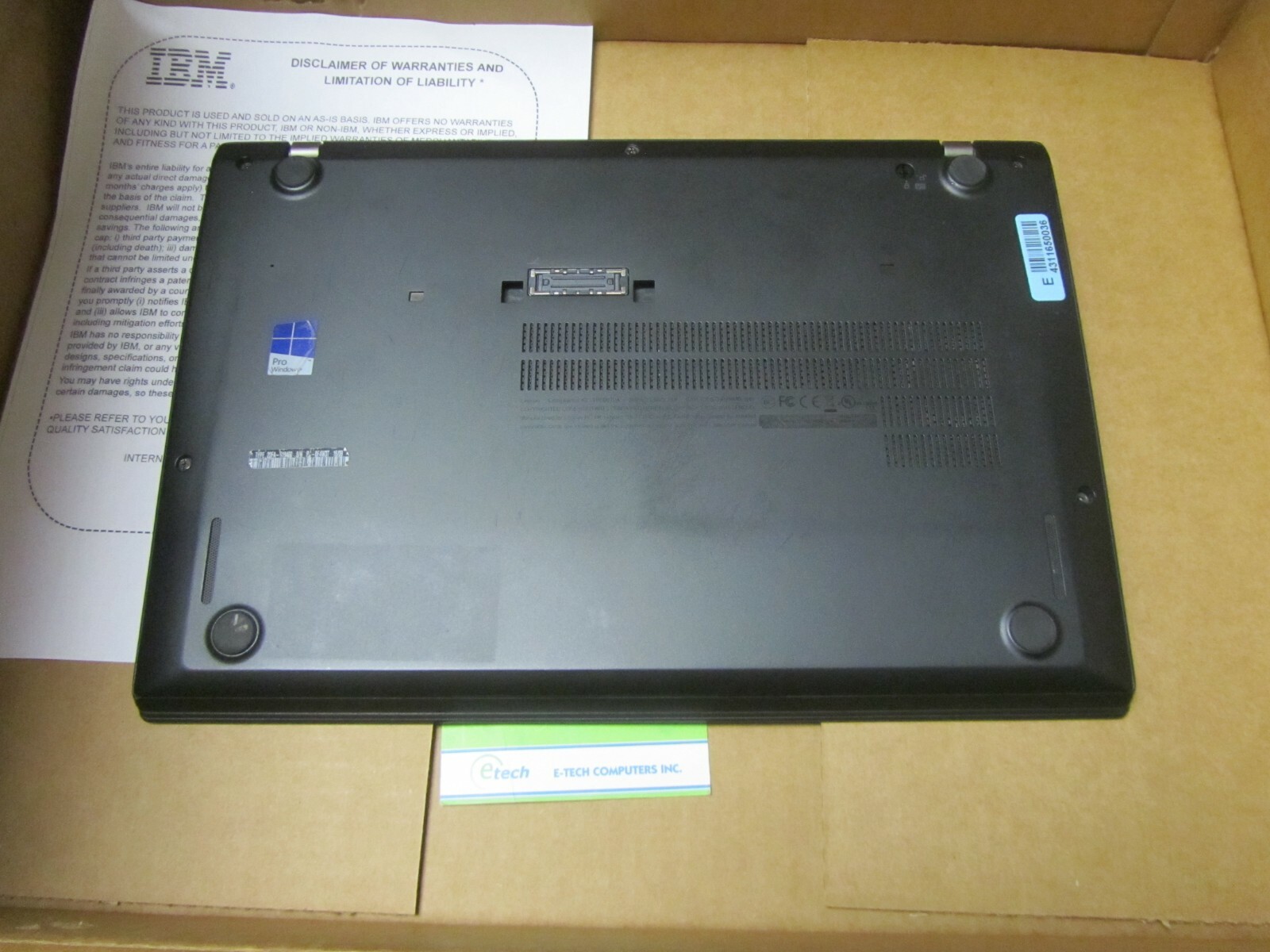 20FAS19400 ThinkPad T460s i5-6300U 8GB 256GB SSD 14″ FHD 1920×1080 Win 10 Pro64