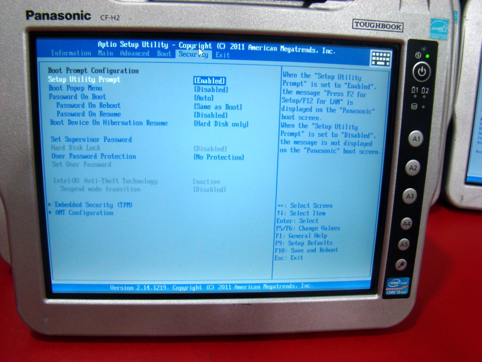 Panasonic CF-H2 i5 1.80GHz Win7 Touchscreen WIFI BlueTooth CF-H2FRJHK1M Tablet