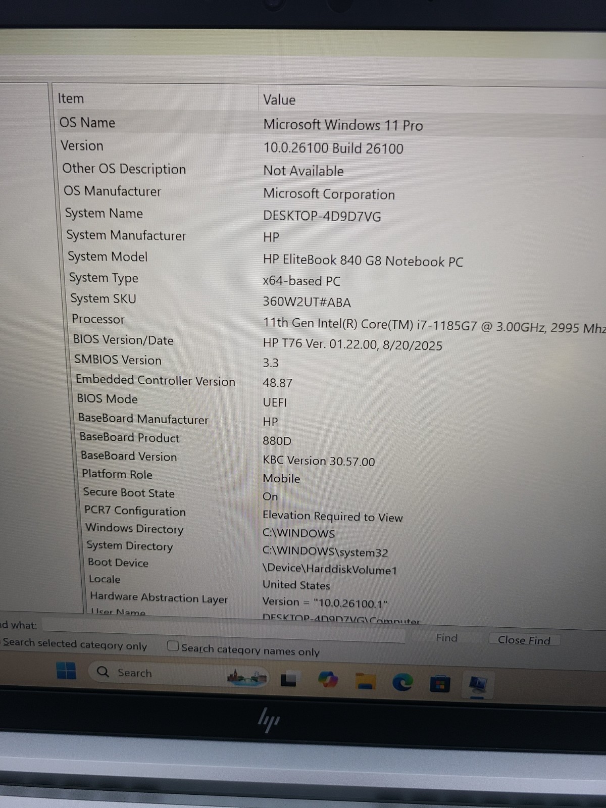 HP EliteBook 840 G8 i7-1185G7 2.80GHz 16GB Ram 256GB SSD Win 11 PRO READ