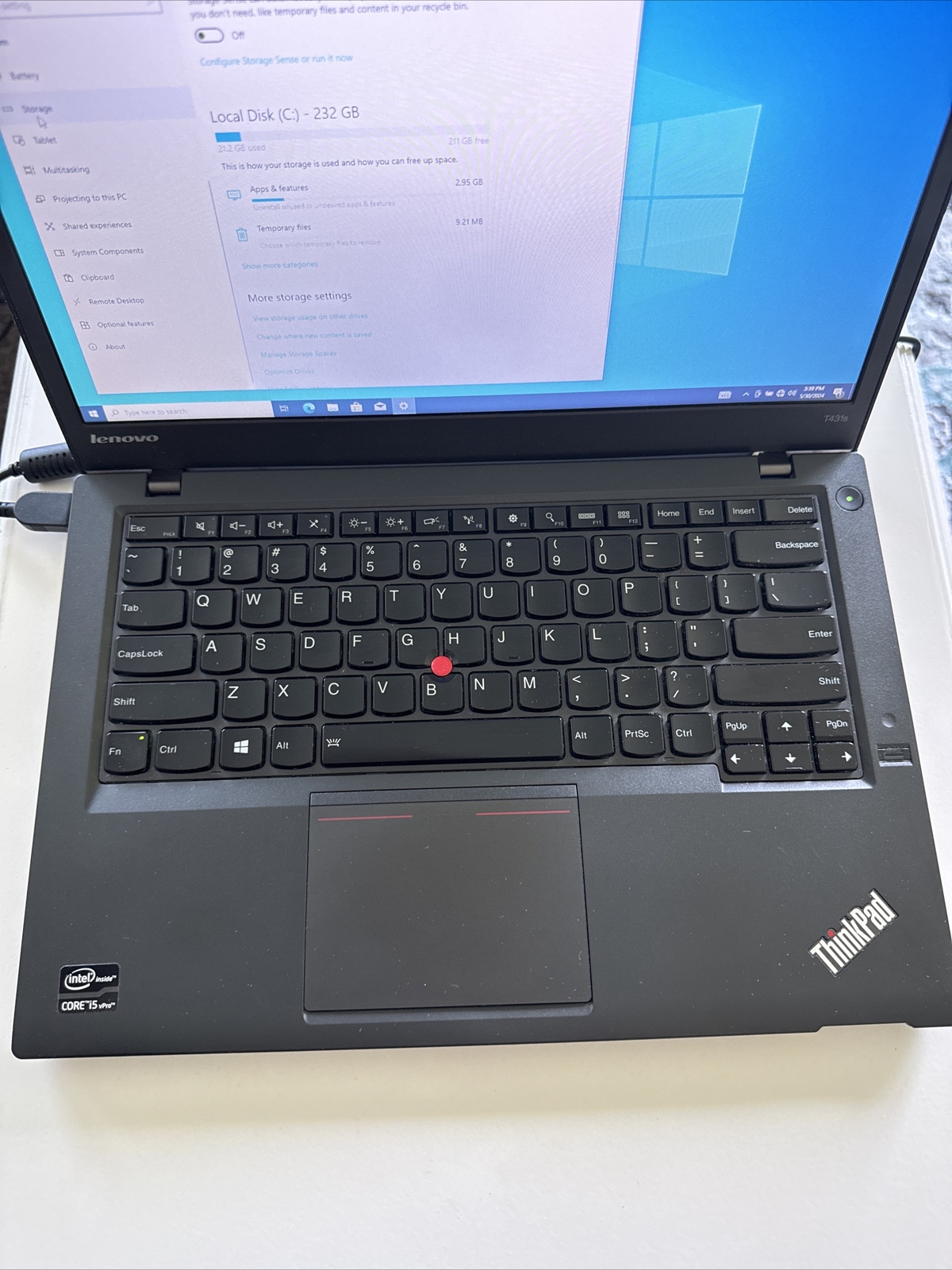 Lenovo ThinkPad T431s Intel i5-3437U 1.9GHZ 8GB RAM 250GB SSD Win10 pro
