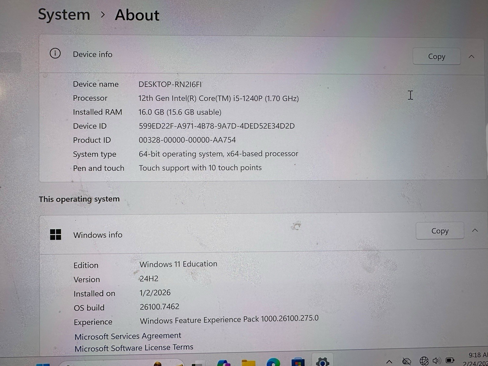 Dell XPS 9320 P151G Intel Core i5-1240P 512GB SSD 16GB RAM