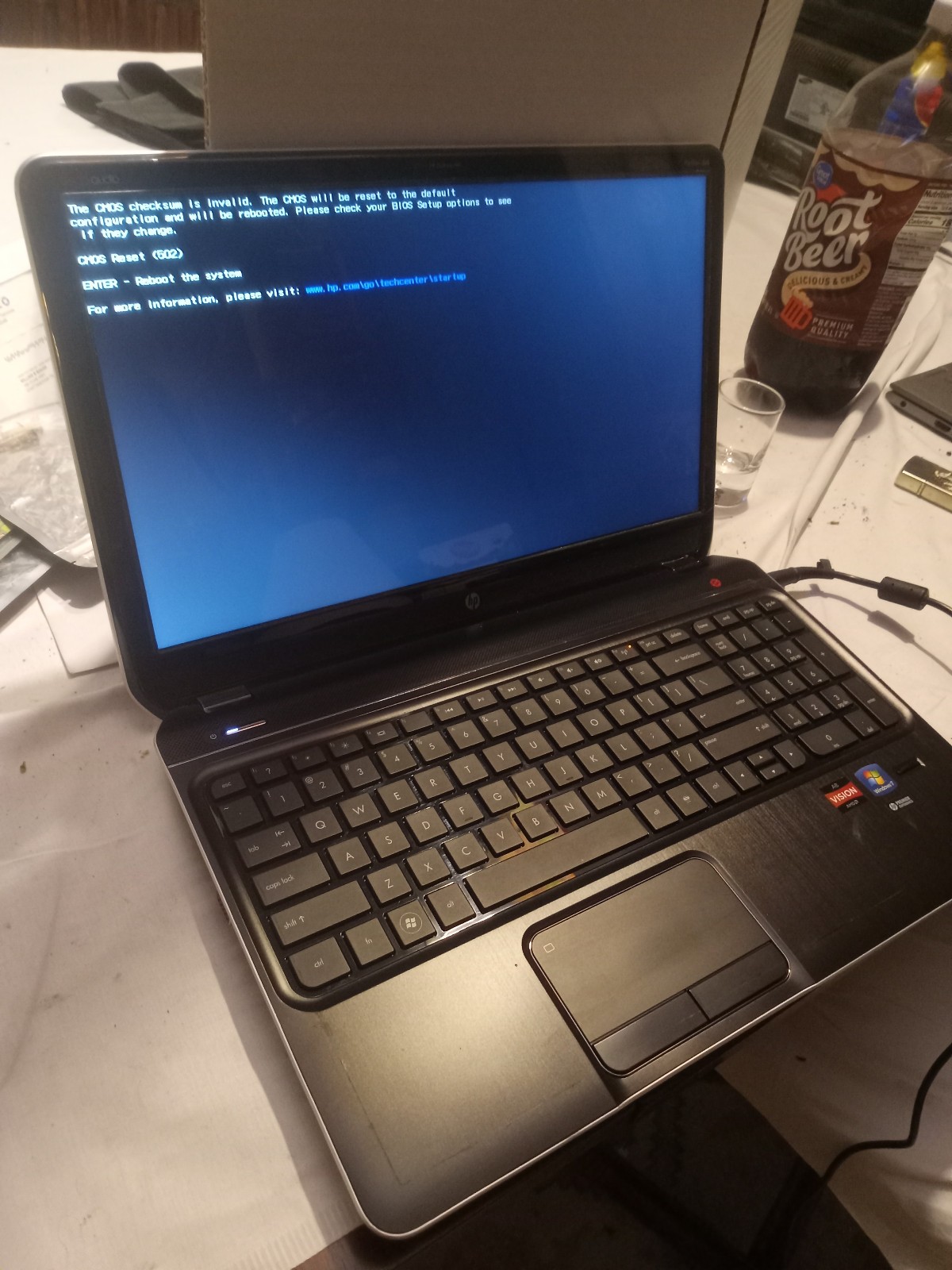 HP PAVILION DV6 – BOOTS TO BIOS – AMD A8 – 6GB RAM – READ DESCRIPTION