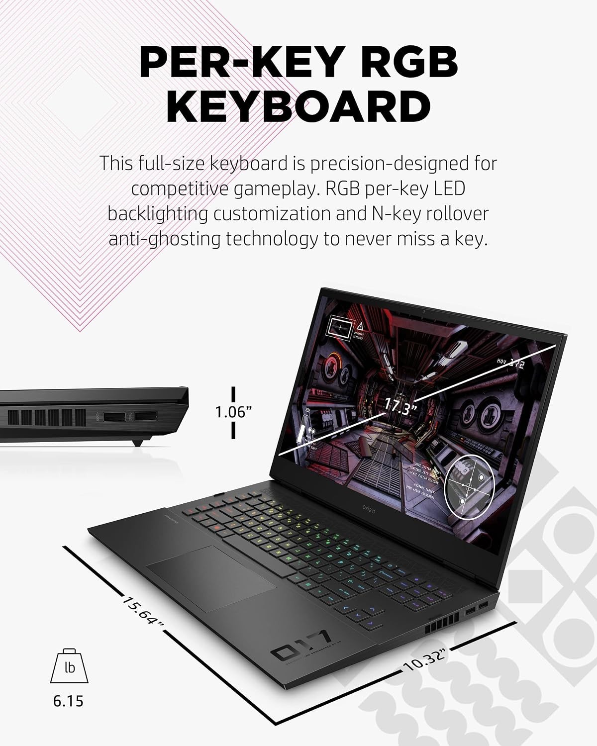 HP Omen Notebook 4V372AV Intel Core i7 Nvidia RTX 3070 17.3″ QHD Screen 16GB