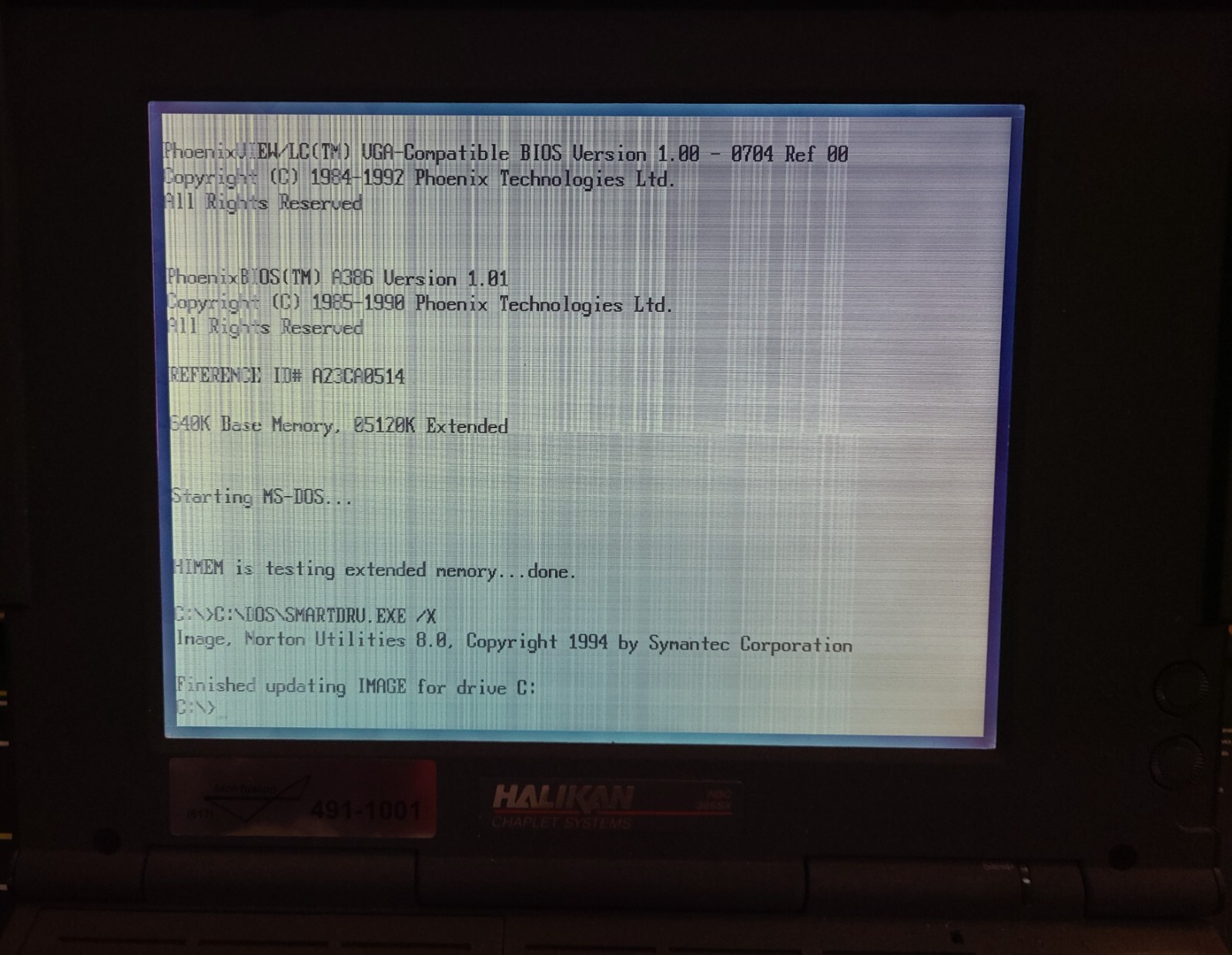 Vintage Halikan Chaplet NBC386SX (Intel 386SX @ 25 MHz, 6 MB RAM, MS-DOS/Win3.1)