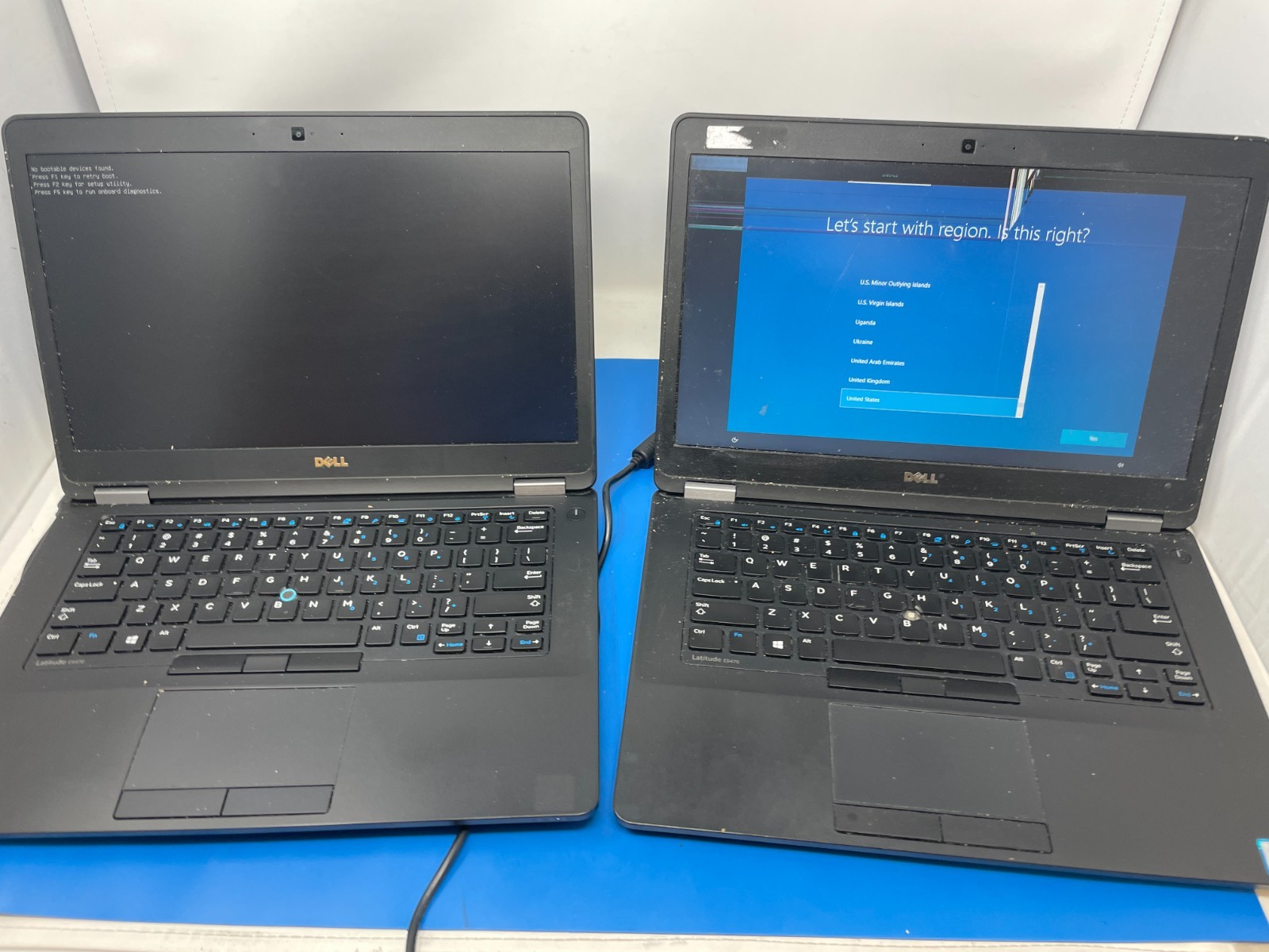 FOR PARTS: Lot of 2 Dell Latitude E5470 14″ i5-6300U@3GHz, varying SSD, 8 GB RAM