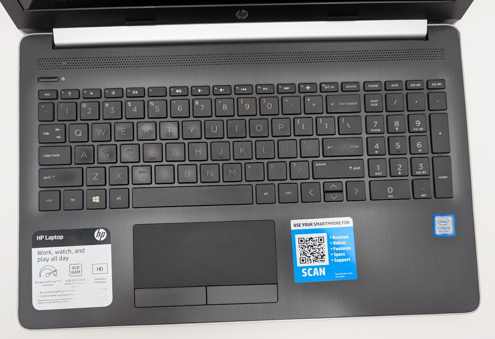 Incomplete HP Notebook 15-da0032wm 15.6″ Laptop Intel i3-8130U 2.20GHz 8GB RAM