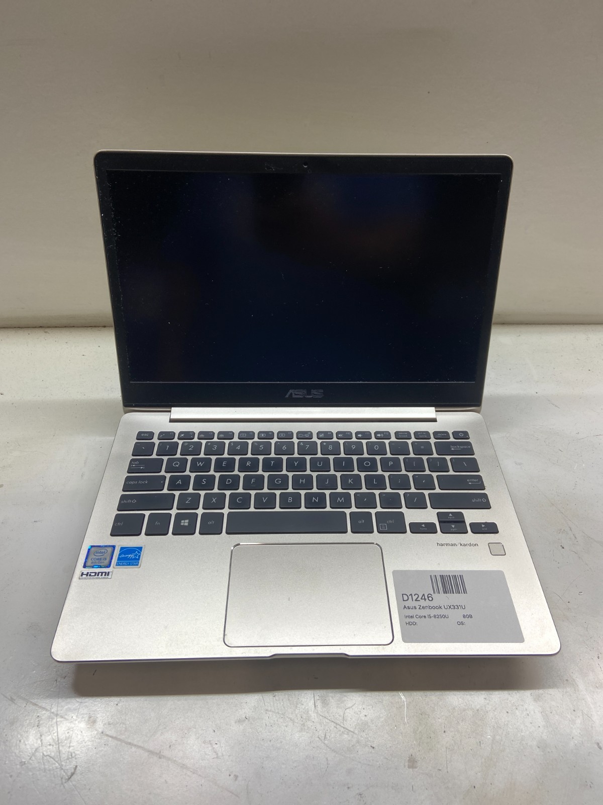 Asus Zenbook UX331U Intel Core i5-8250U 1.6GHz 8GB NO HDD