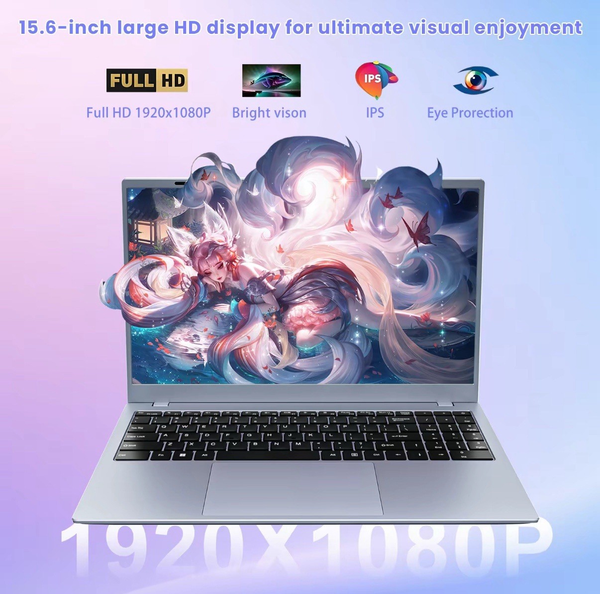 15.6-inch laptop computer Intel Pentium Gold 6500Y dual-core processor 16GB ram