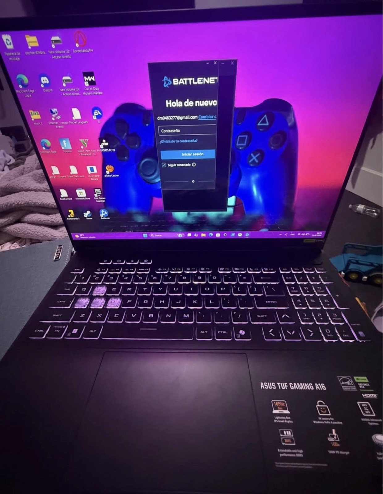 ASUS TUF Gaming A16 16″ 1920×1200 165Hz Ryzen 9 270 32GB 1TB RTX 5070