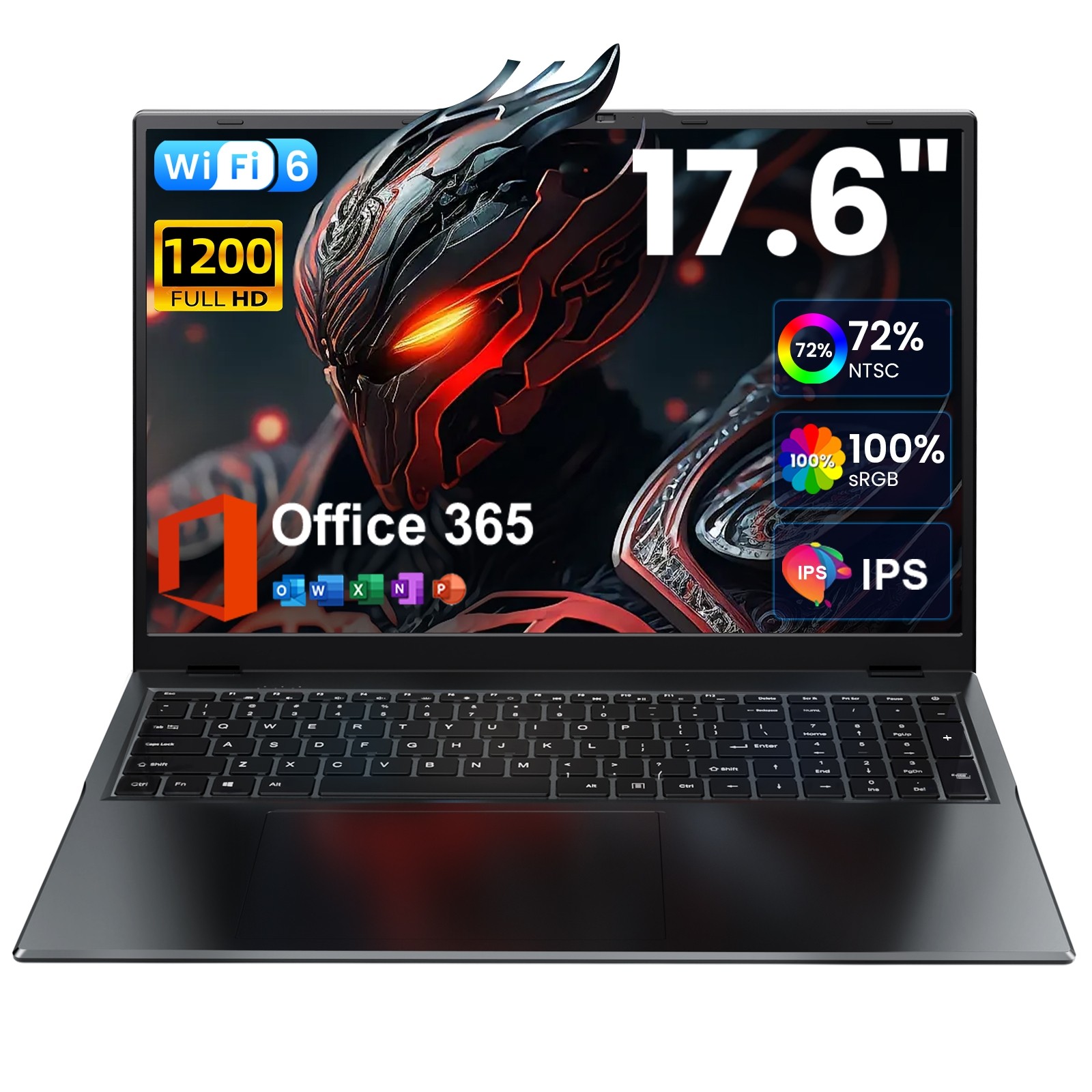 New 2025 Jumper FHD 17.6″ Laptop Intel Alder Lake N95 640GB SSD Win11 Office 365