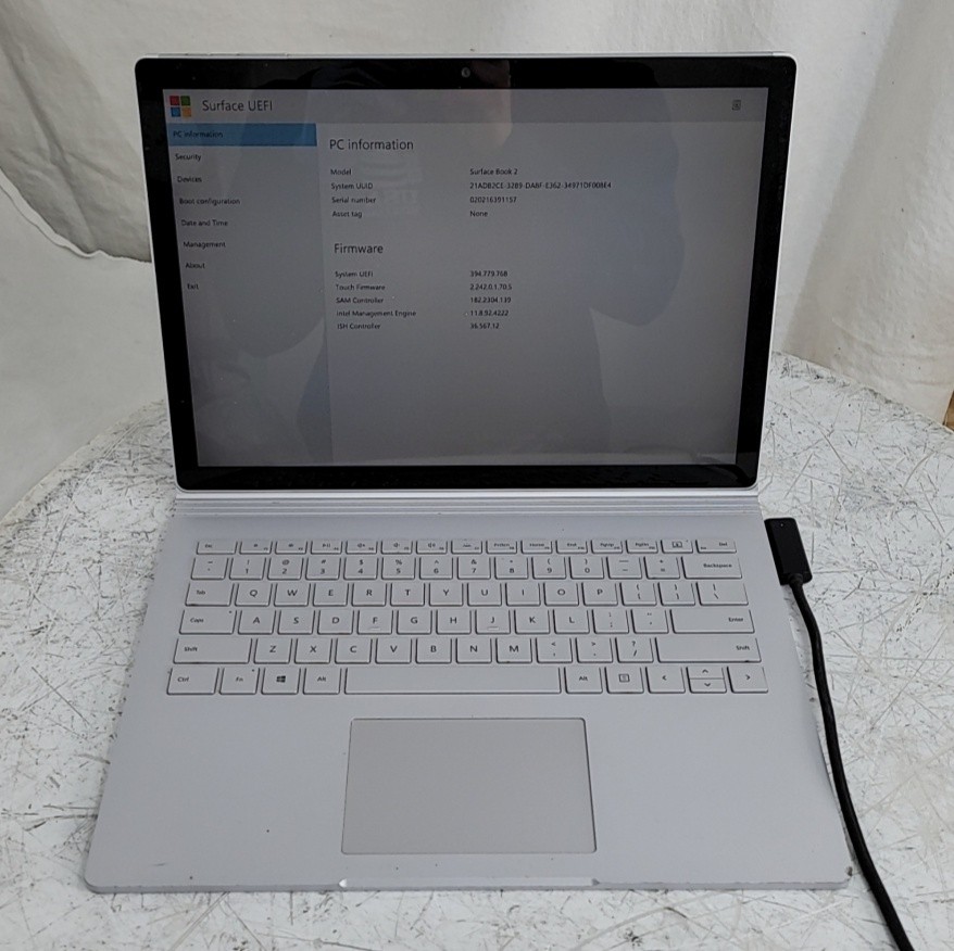 MICROSOFT Surface Book 2 1832 Laptop Intel Core I5-8350U 8GB 256GB SEE NOTES