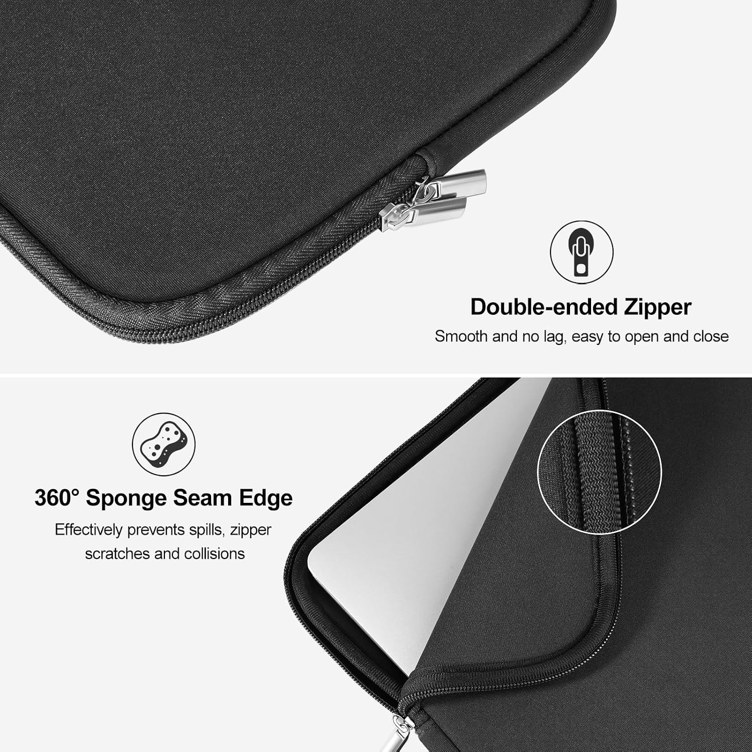 Laptop Sleeve Case, 13.3 Inch Padded Protective Laptop Cover for MacBook Air/Pro