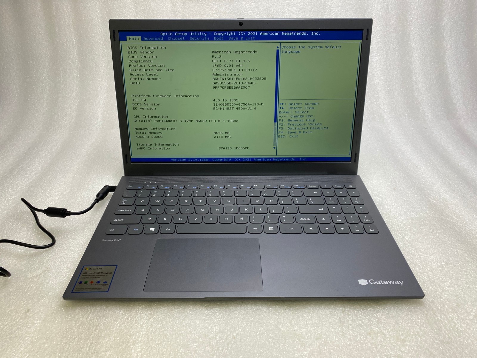GWTN156-11 15″ Pentium Silver N5030 1.1GHz 4GB RAM 124GB SSD NO OS NO BATT