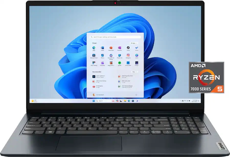 Lenovo – (Graphics) IdeaPad 1 15.6″ “Abyss” Blue Full HD AMD Ryzen 5 8GB Memory