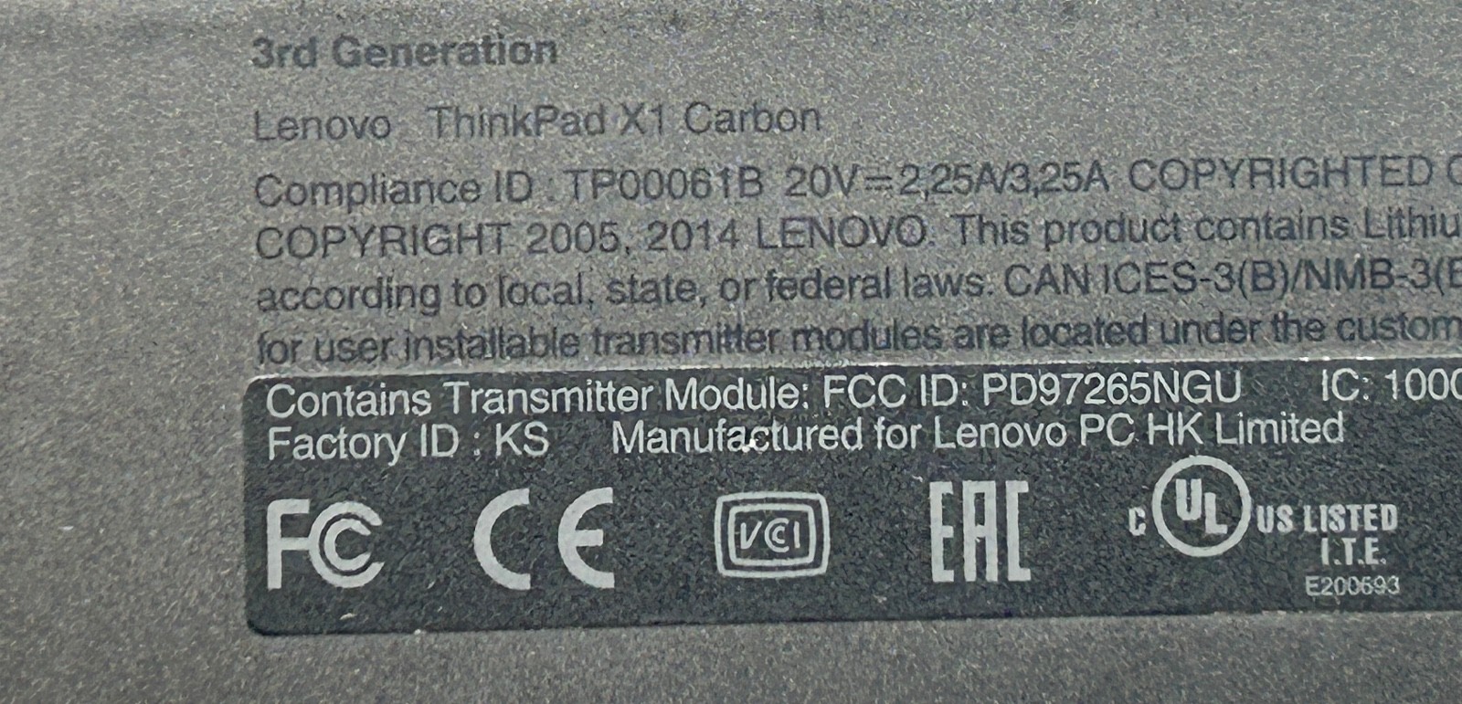 Lenovo ThinkPad X1 Carbon 3rd Gen 14″ i5-5300U 2.30GHz 8GB 128GB SSD Win 11 Pro