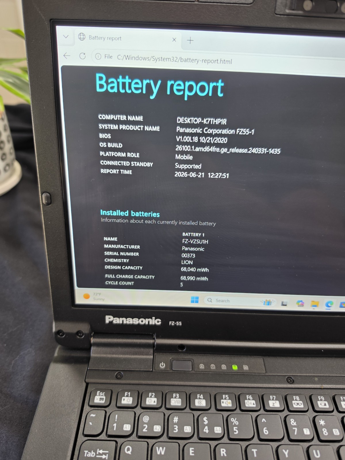 Panasonic Toughbook FZ-55 i5-8365U 16GB RAM 1TB S GPS 70 HOURS 16GB RAM 1TB SSD