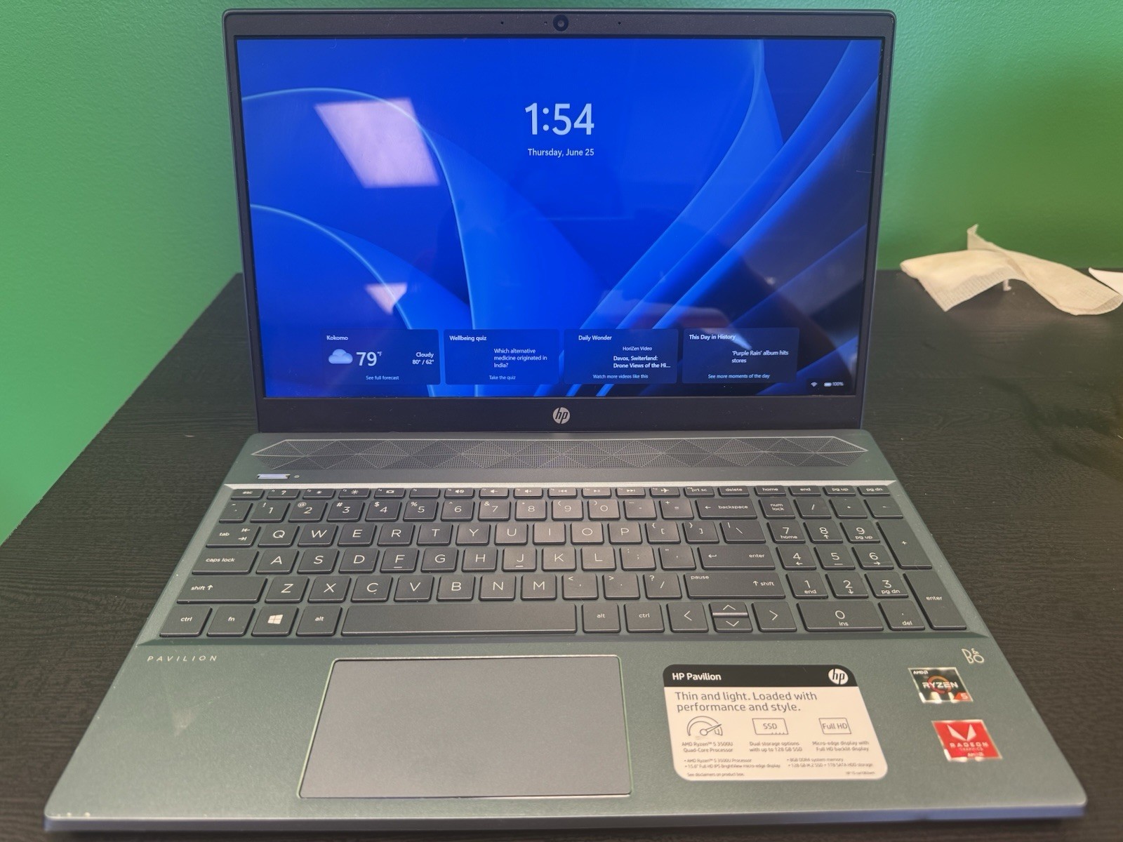 HP Pavilion 15-CW1063WM 15.6″ Ryzen 5 3500U 2.1GHz 8GB RAM 128GB SSD + 1TB