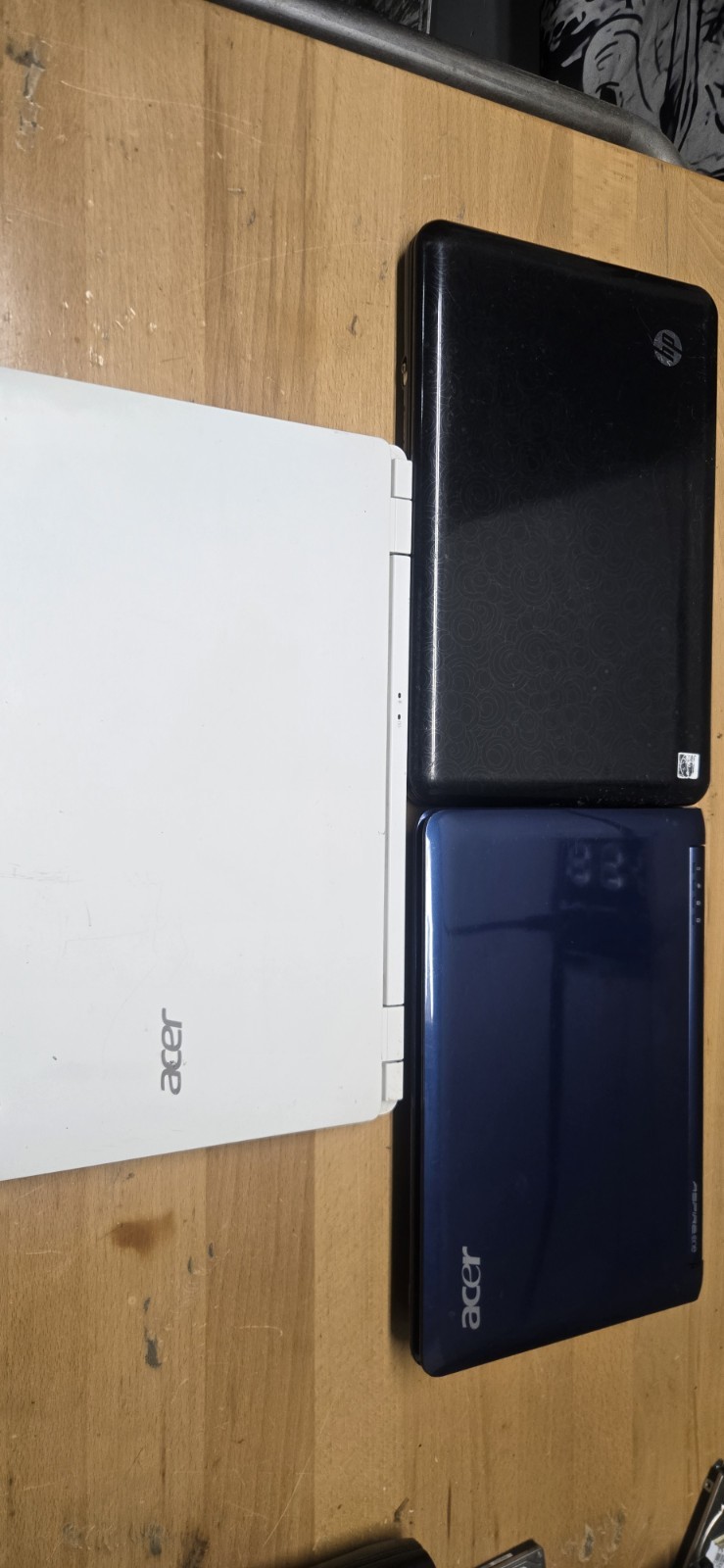 “Lot of 3 Mini Laptops HP Mini 110 Acer Aspire One ZG5 Chromebook CB3-111 Untest