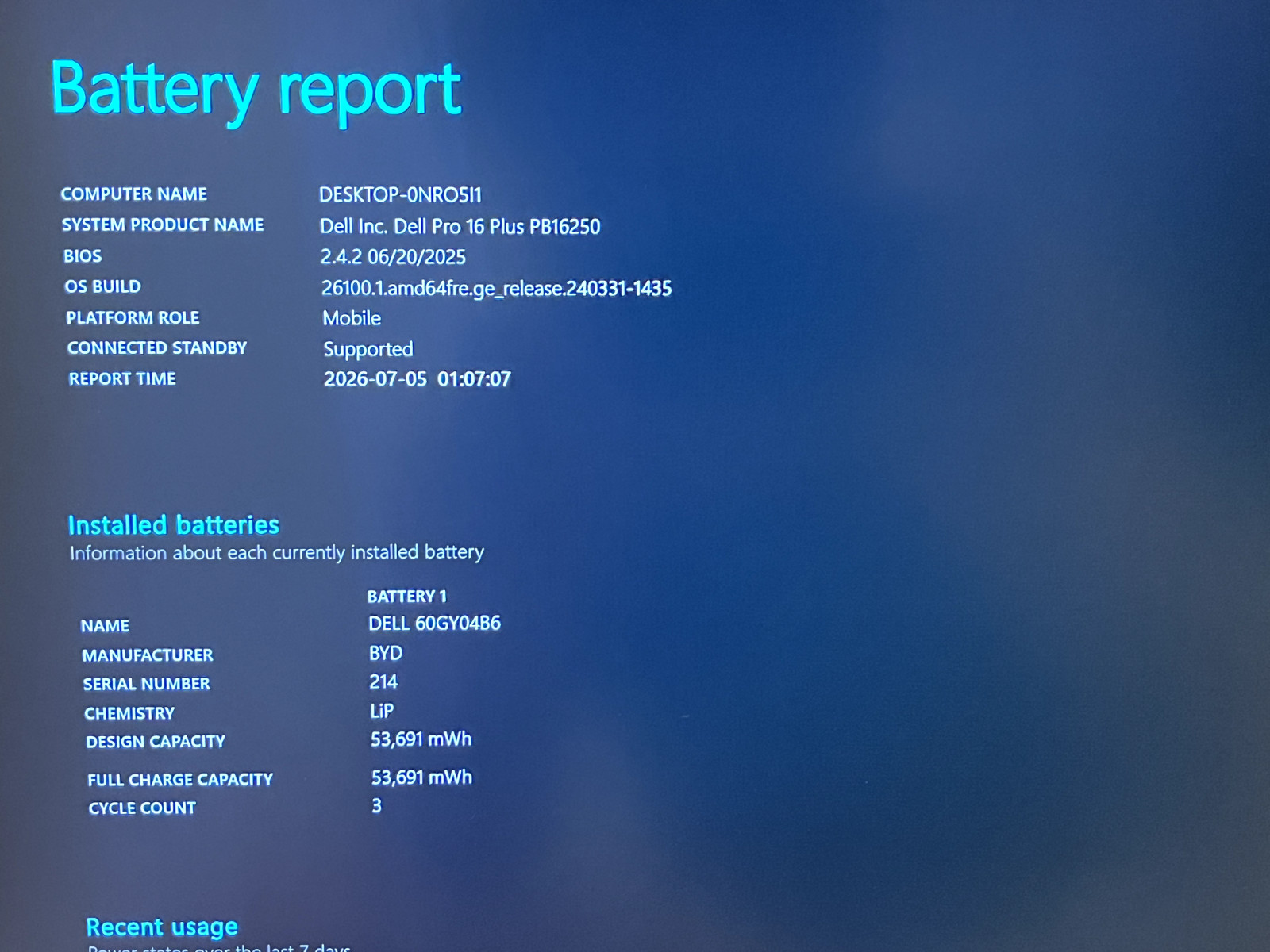 Dell Pro 16″ Plus PB16250 Ultra 7 266V 16GB RAM 512 SSD FHD+ WIN 11 PRO *DECENT*