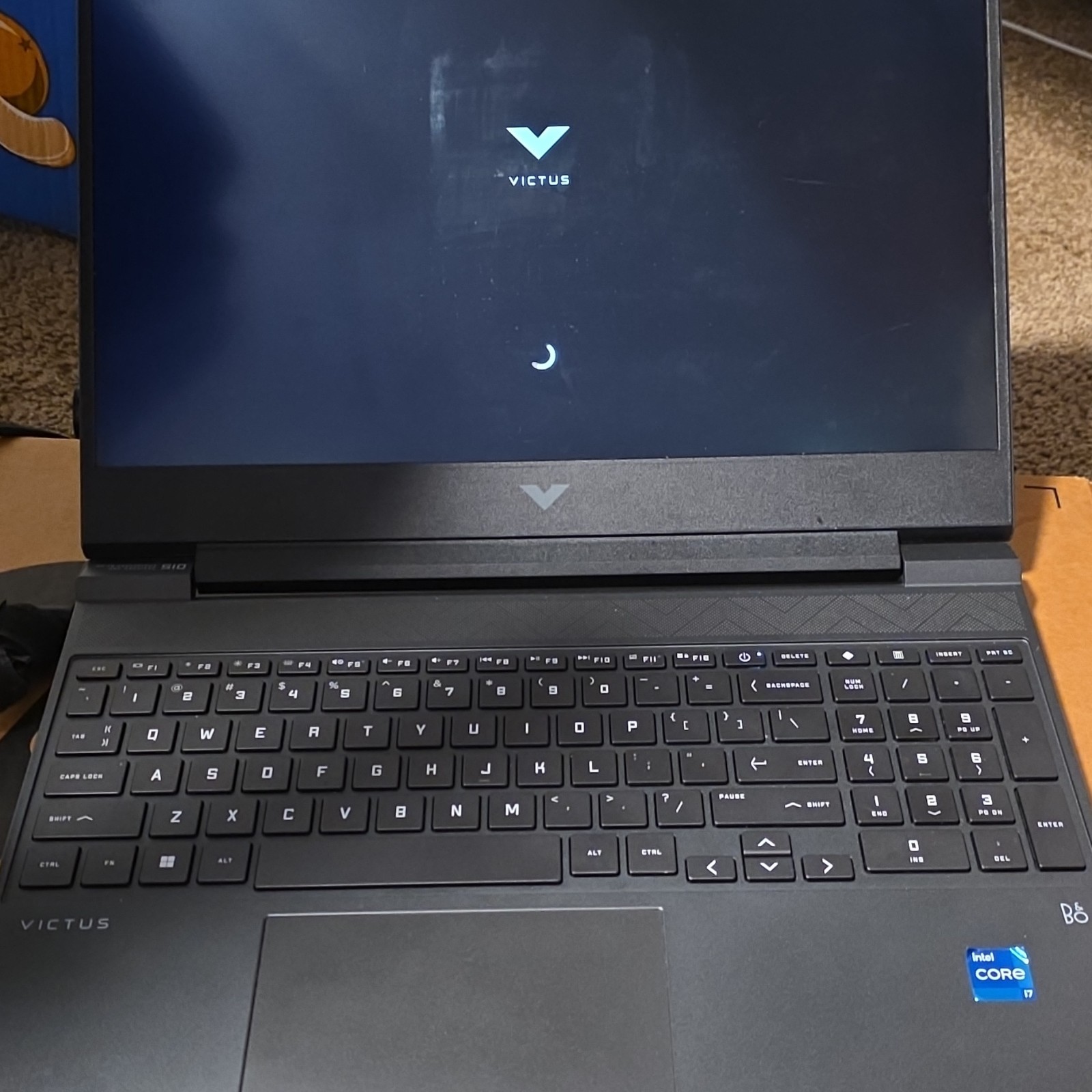 HP Victus 16in Gaming Laptop Intel Core i7 Windows Black w/ Charger