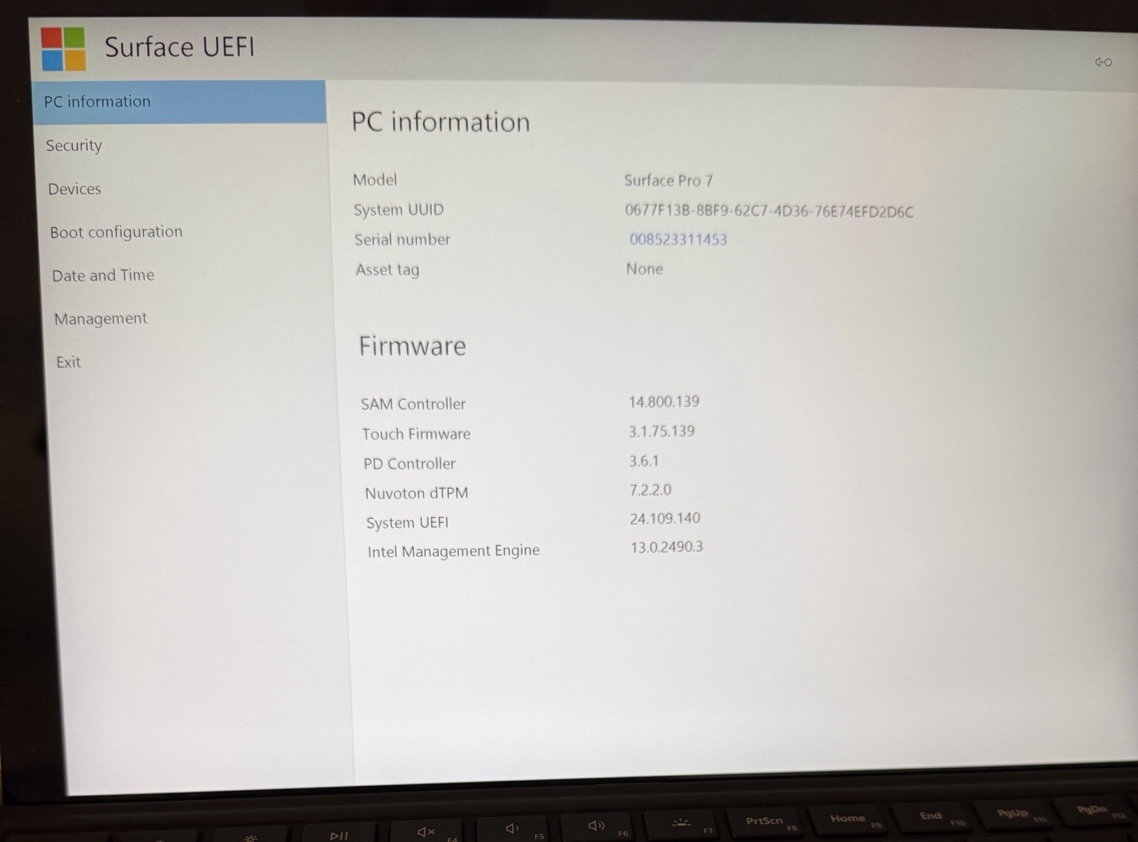 MICROSOFT SURFACE PRO 7 Tablet w/ Intel Core i7-1065G7 1.30 GHZ + 16 GB + 256 GB