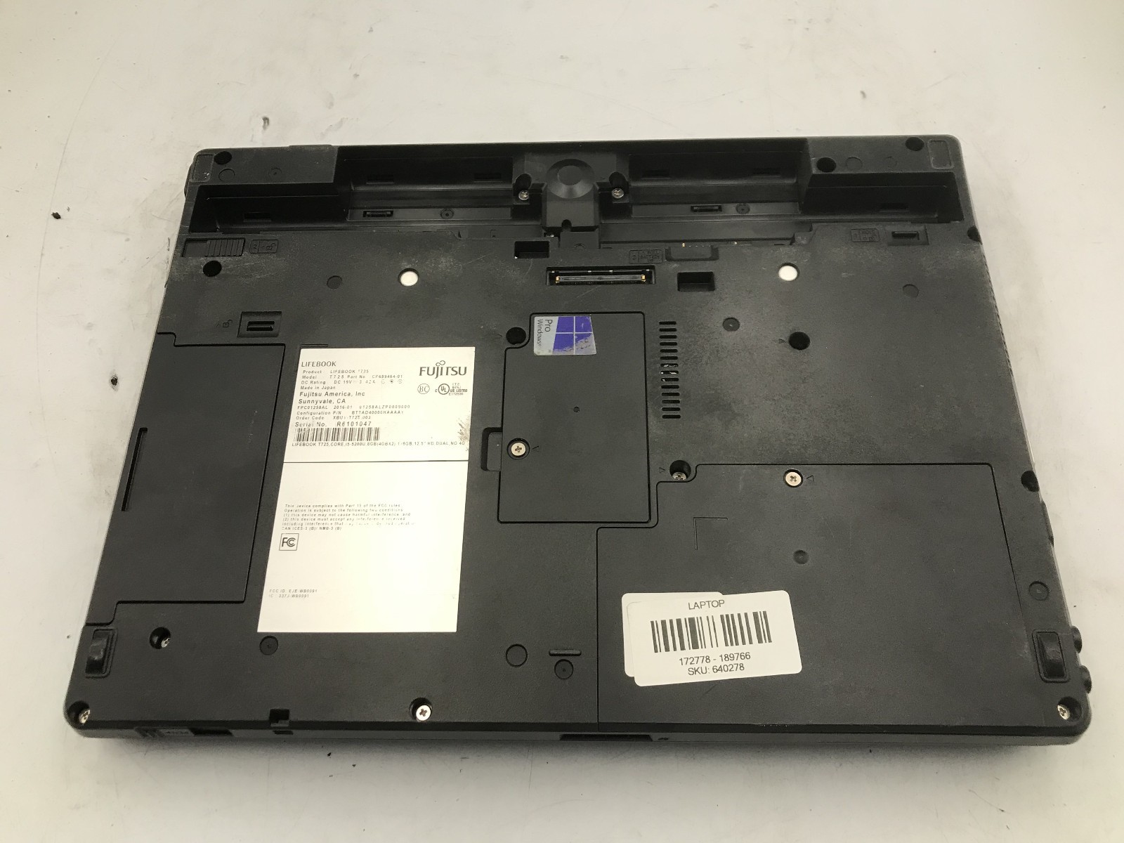 FUJITSU LIFEBOOK T725 – BOOTS TO BIOS – INTEL I5 5200U – 4GB RAM – READ DESC -BB