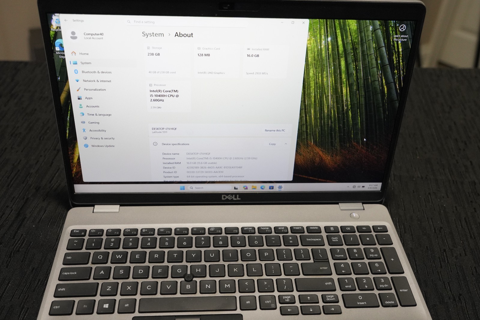 2020 Dell Latitude 15 5511 i5-10400H 16GB RAM 250GB HDD 15.6″ HD PRO Fingerprint