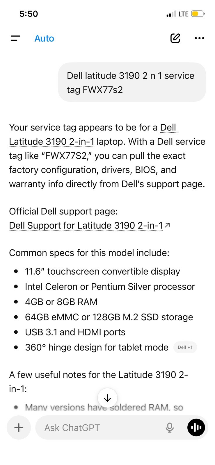 Dell Latitude P26T P26T003 3190 2 in 1 11.6″ Replacement -Samsung SSD Hard Drive