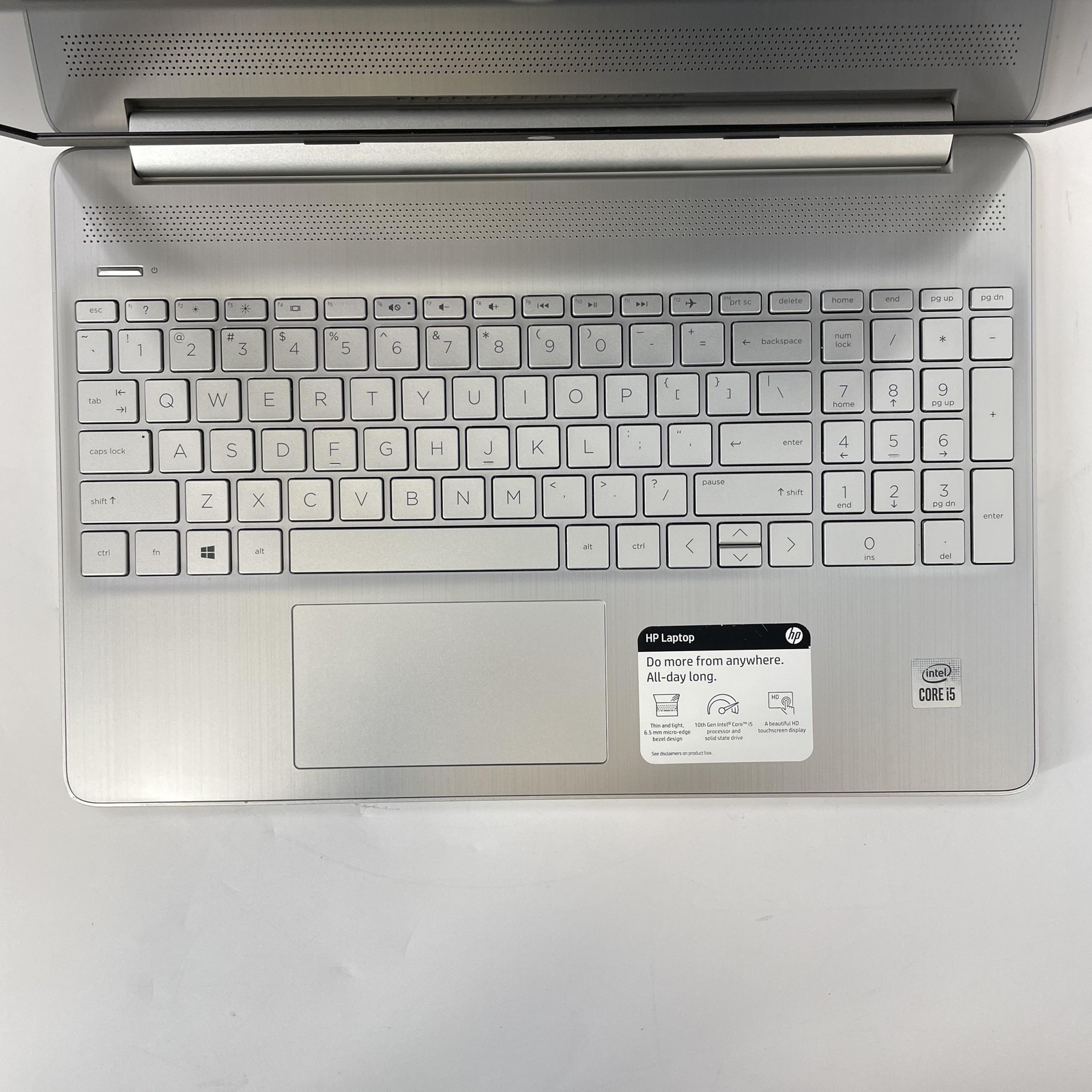 HP Notebook 15 Silver HD TOUCH i5-1035G1 1.00GHz 12GB 256GB SSD Good