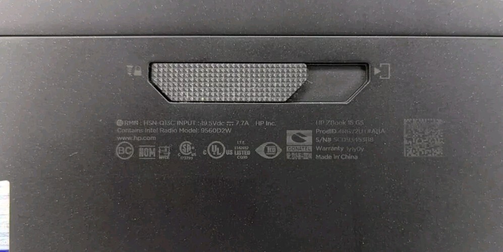 HP ZBook 15 G5 15.6″ Laptop Core i7-8750H 2.2GHz 16GB RAM 128GB SSD Win 11 Pro