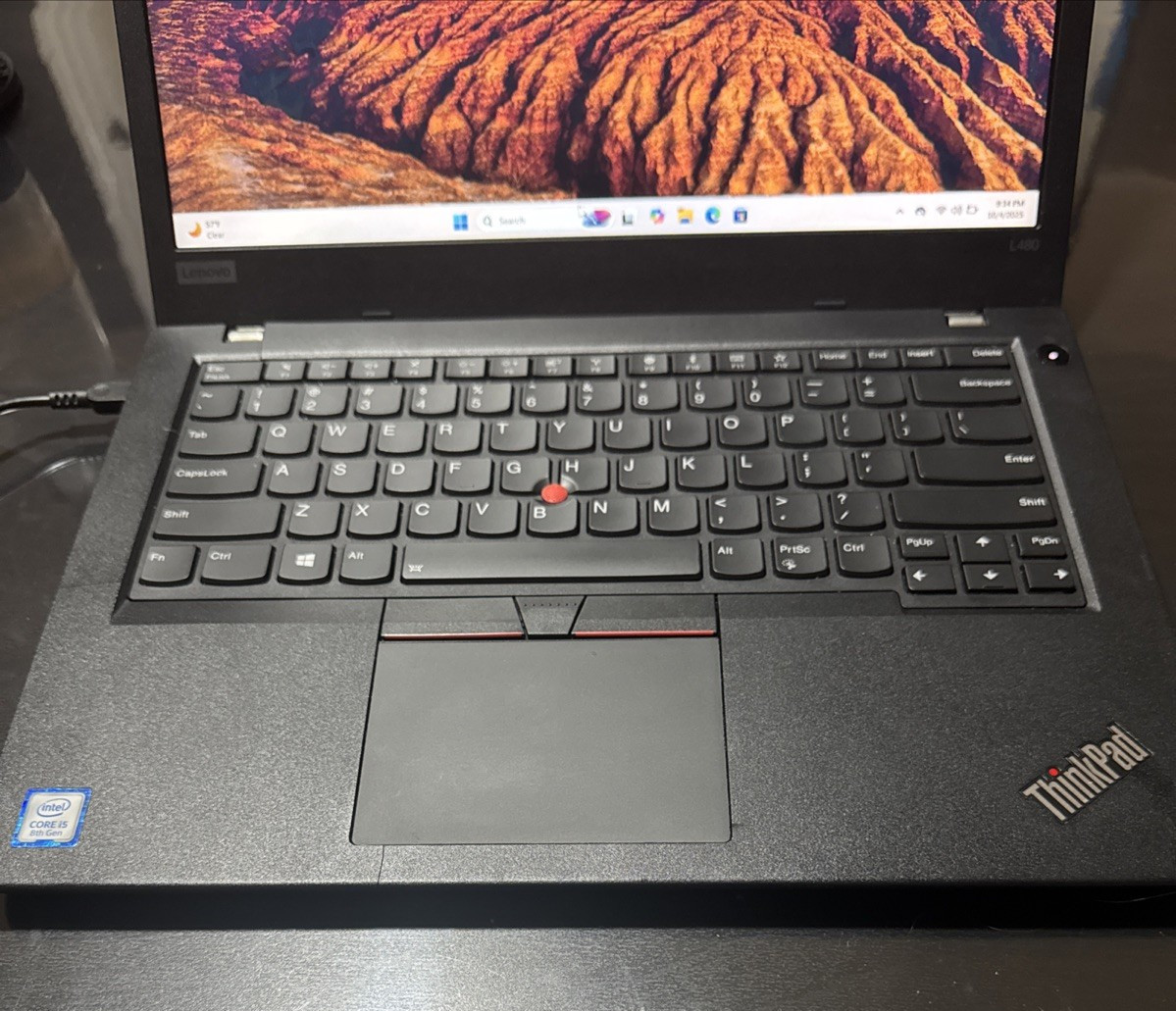 Lenovo ThinkPad L480 14″ Laptop | i5 8th Gen | 8GB RAM | 128GB SSD | Win 11 PRO