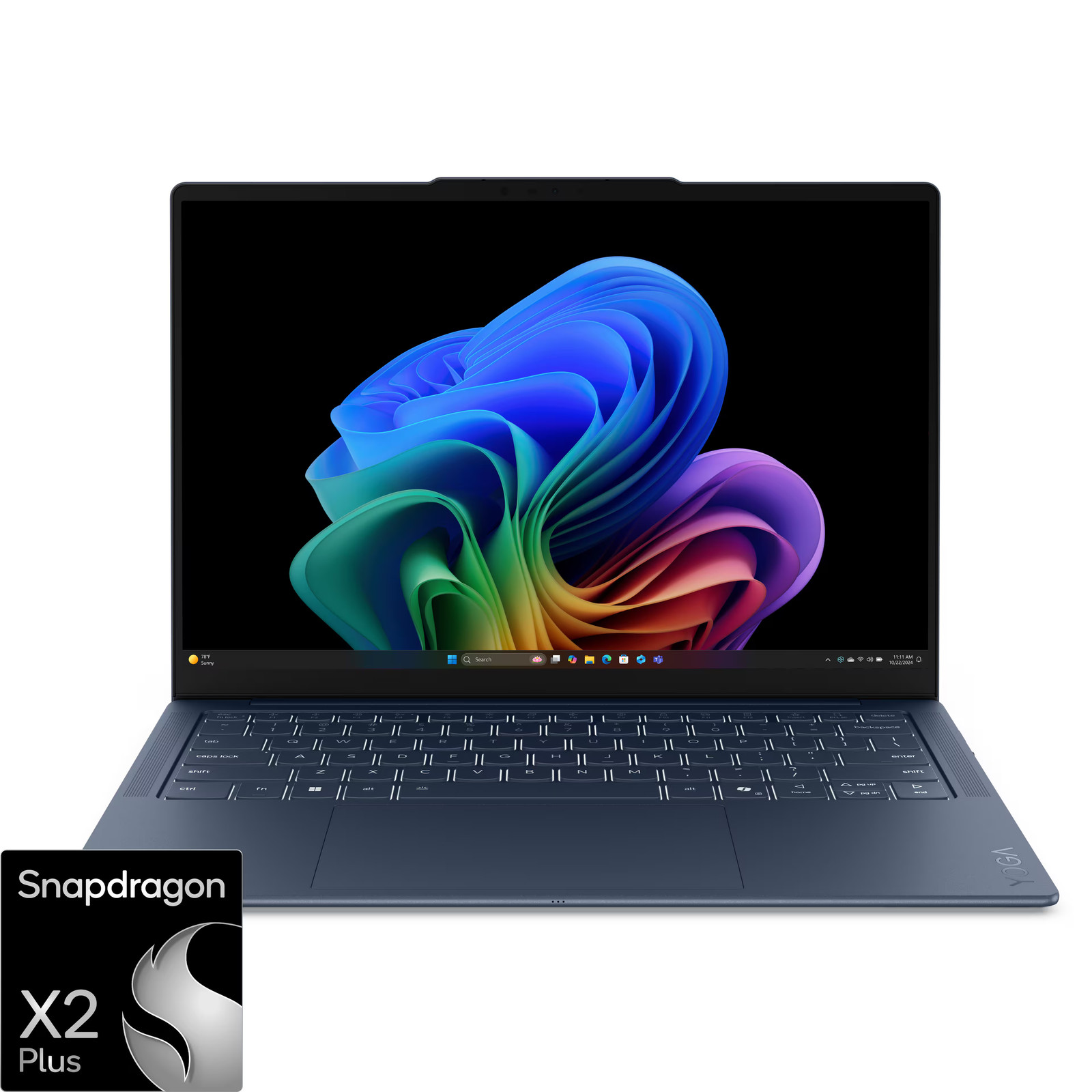 Lenovo – Yoga Slim 7x 14″ 2K OLED Touchscreen Laptop- Snapdragon X2 Plus X2P-…