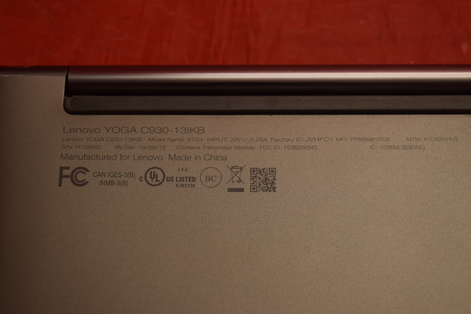 Lenovo Yoga C930-13IKB 13″ FHD Touch I7-8550U 256GB 12GB W11H + Pen