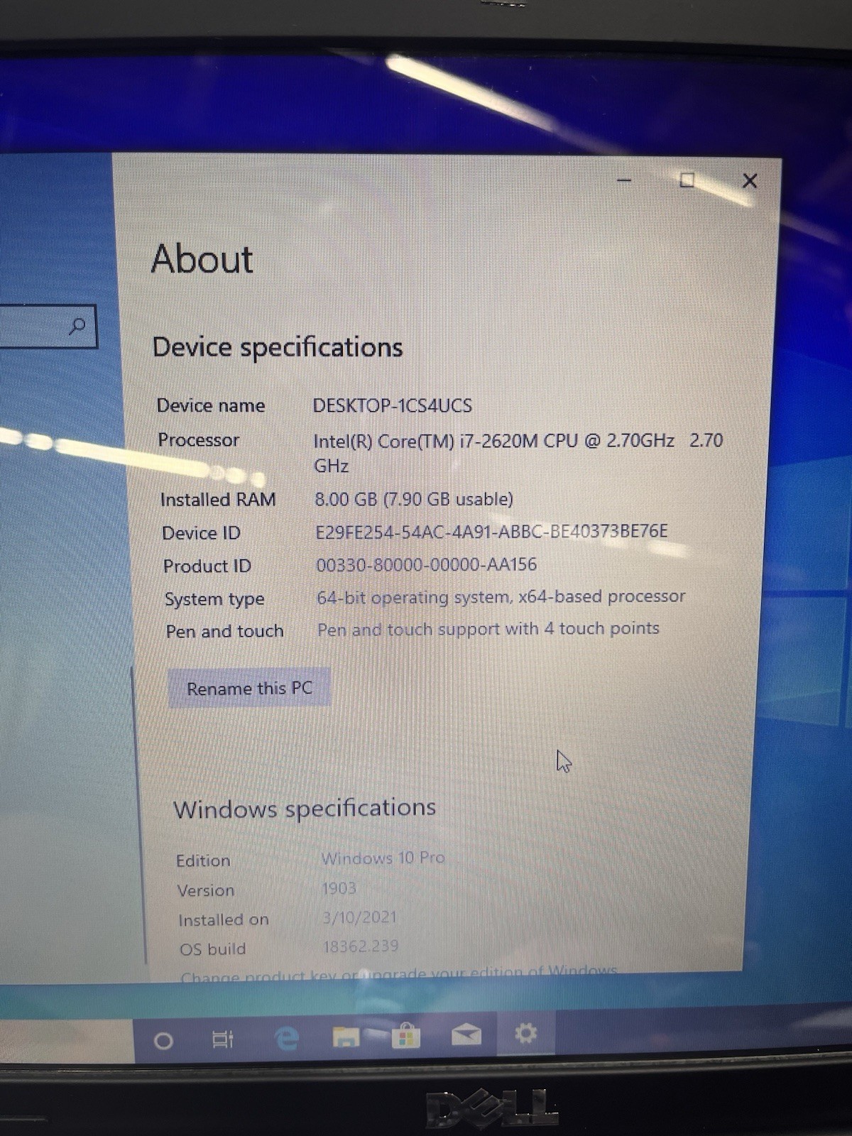 Dell XPS L502X 15.6” i7-2630QM, 8 GB/750GB SSD BlueRay, Win10 Pro