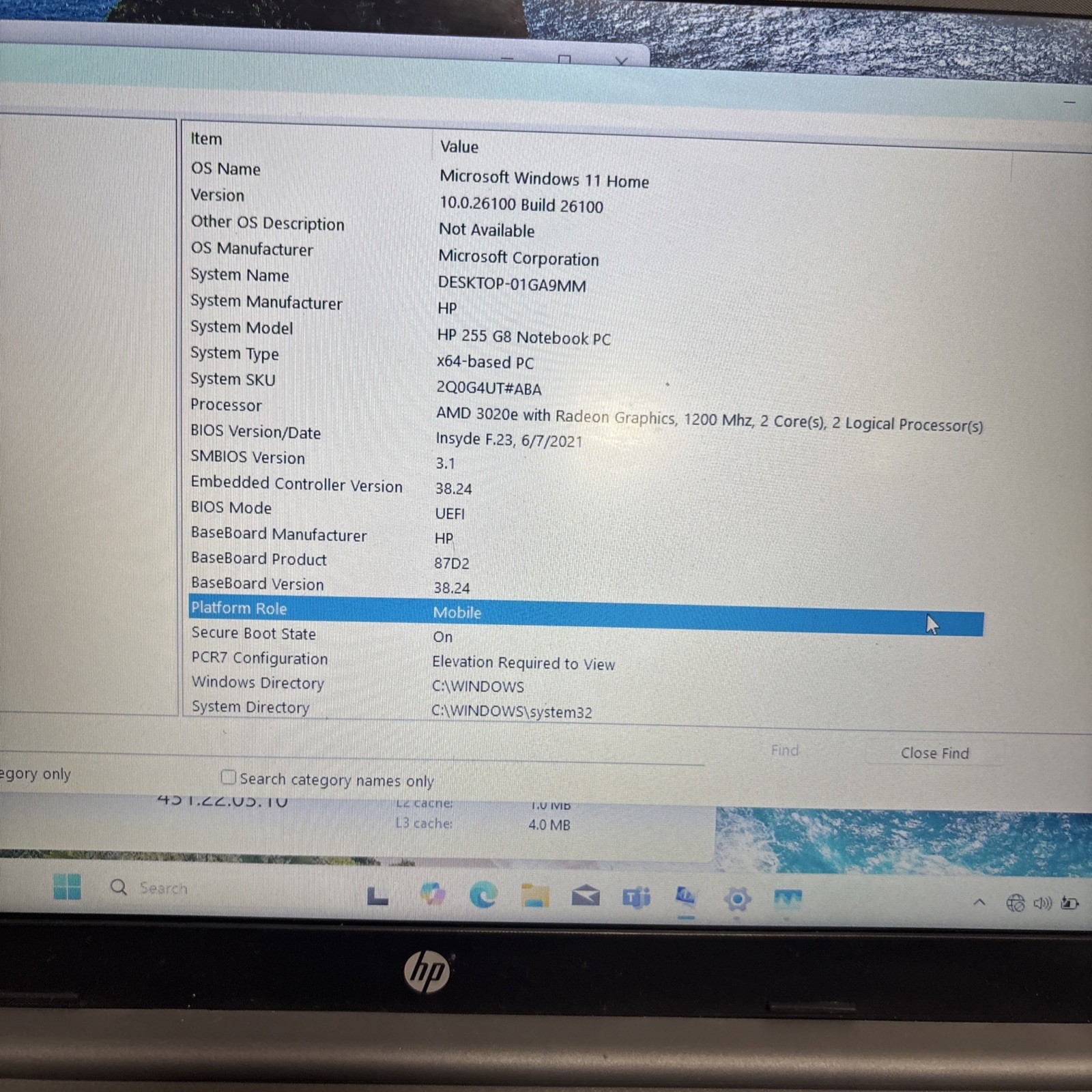 HP NoteBook 255 G8 15.6″ AMD 3020e 1.2GHz 8GB RAM 256GB SSD With Powecord