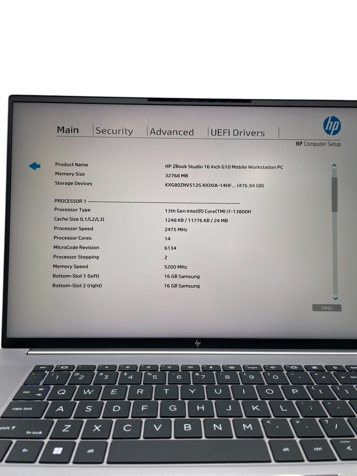HP ZBook Studio G10 16″- i7-13800H – 32GB RAM – 512GB SSD – Grade D