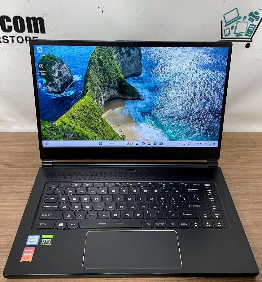 MSI GS65 Stealth 15.6” Windows 11 Pro NVIDIA i7-8750H 2.20GHz 16gb RAM 1TB SSD