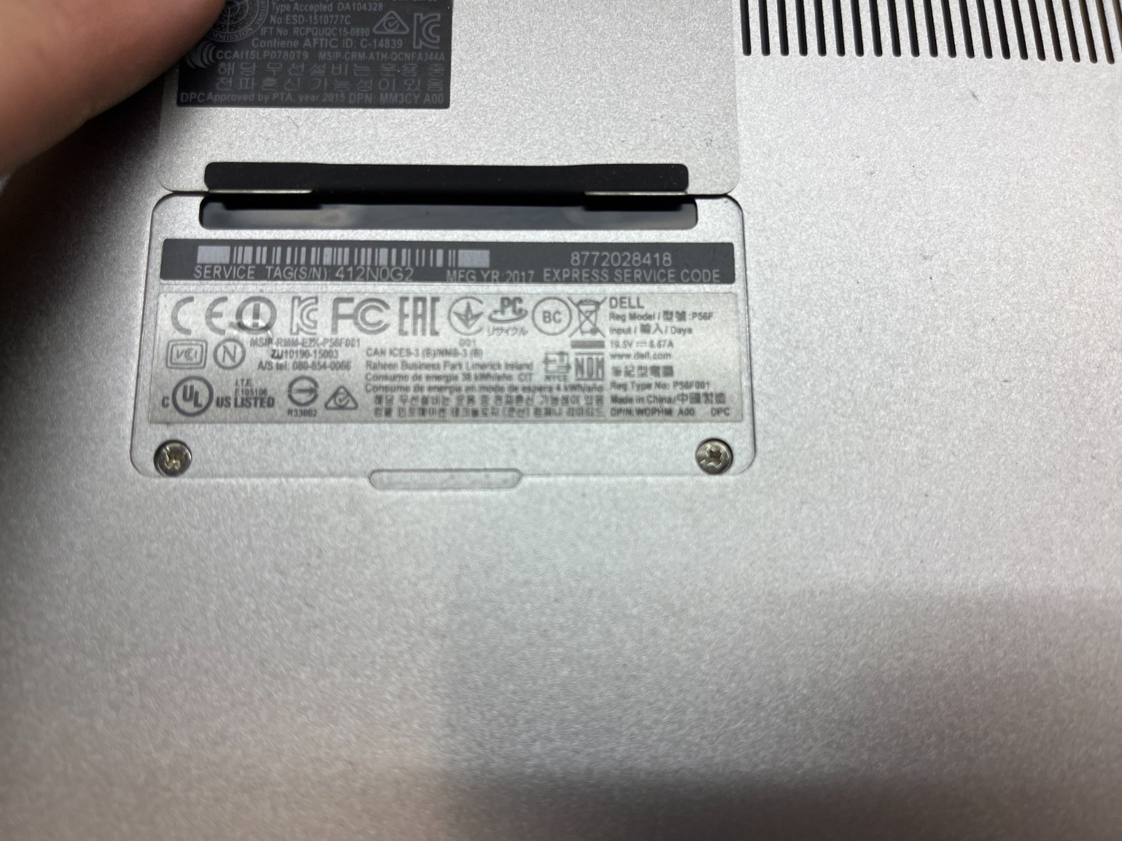 Dell Precision 5510 Intel Core i5-6th Gen NO HDD