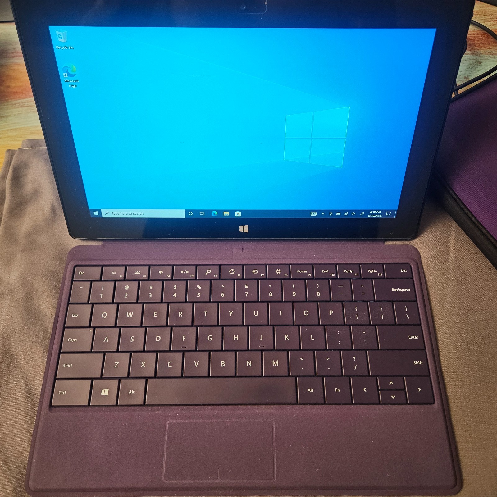 Microsoft Surface Pro 2 1601 – Complete Bundle – Purple Type Cover Keyboard Bag