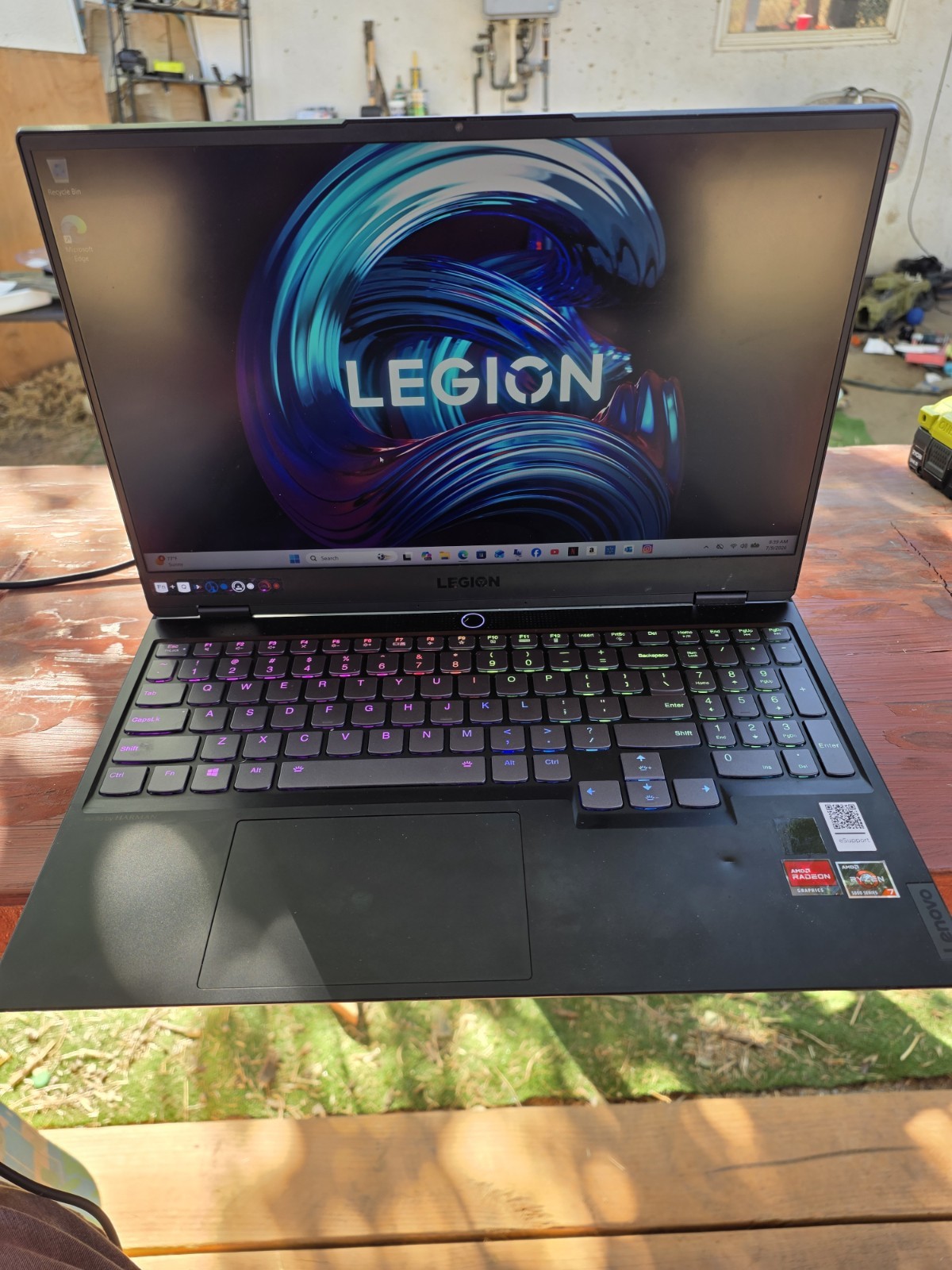 Lenovo Legion S7 15ACH6 Gaming Laptop 1TB SSD, AMD Ryzen 7 5800H, 16GB RAM