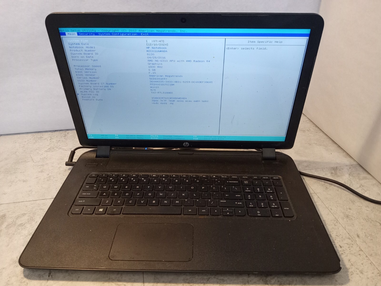 HP 17-P110NR 17.3″ Laptop AMD A6-6310 Radeon R4 Graphics 6GB RAM *READ -FM