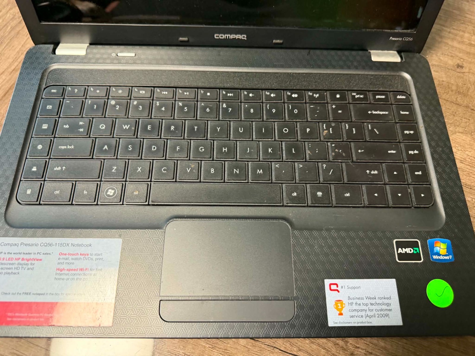 Compaq Presario CQ56-115DX – 15.6″ AMD V-Series Processor UNTESTED