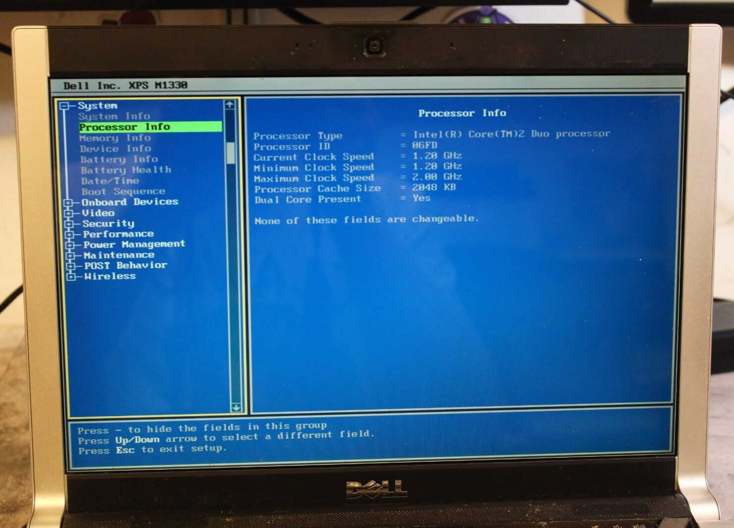 Dell XPS M1330 Posted Bios 320GB HDD Wiped 4GB Ram Core 2 Duo@2.0GHz CPU