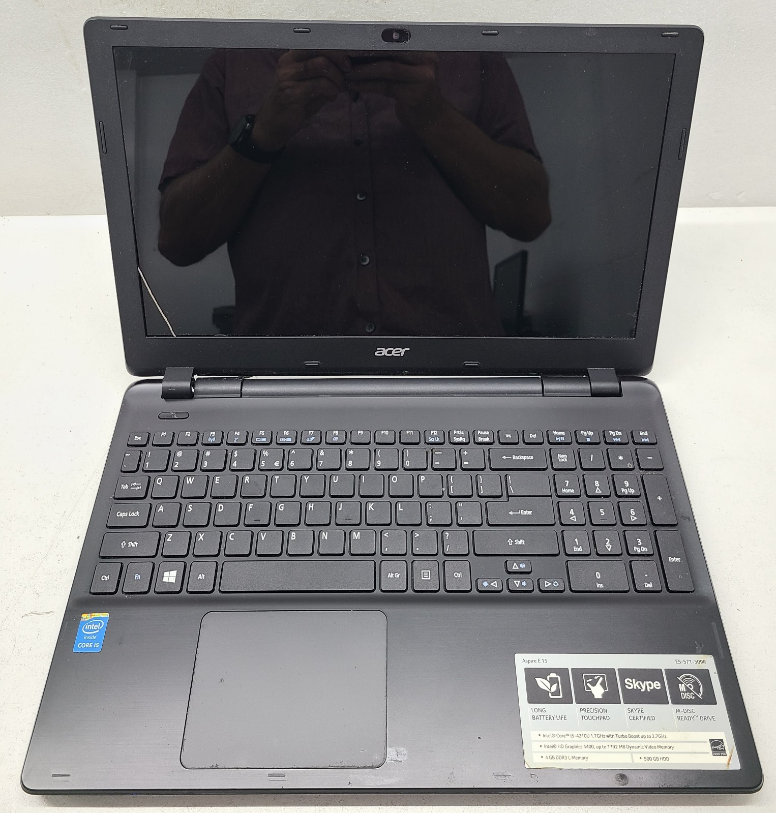 ACER ASPIRE E5-571-509R Laptop Intel Core i5-4210U NO RAM/HD/OS/POWER (FL)