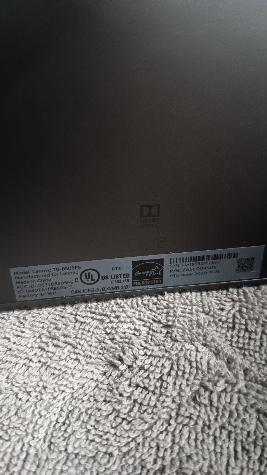 Lenovo TB 8505F TABLET 8 INCHES RAM 2GB ROM 32GB. VERSION 10.